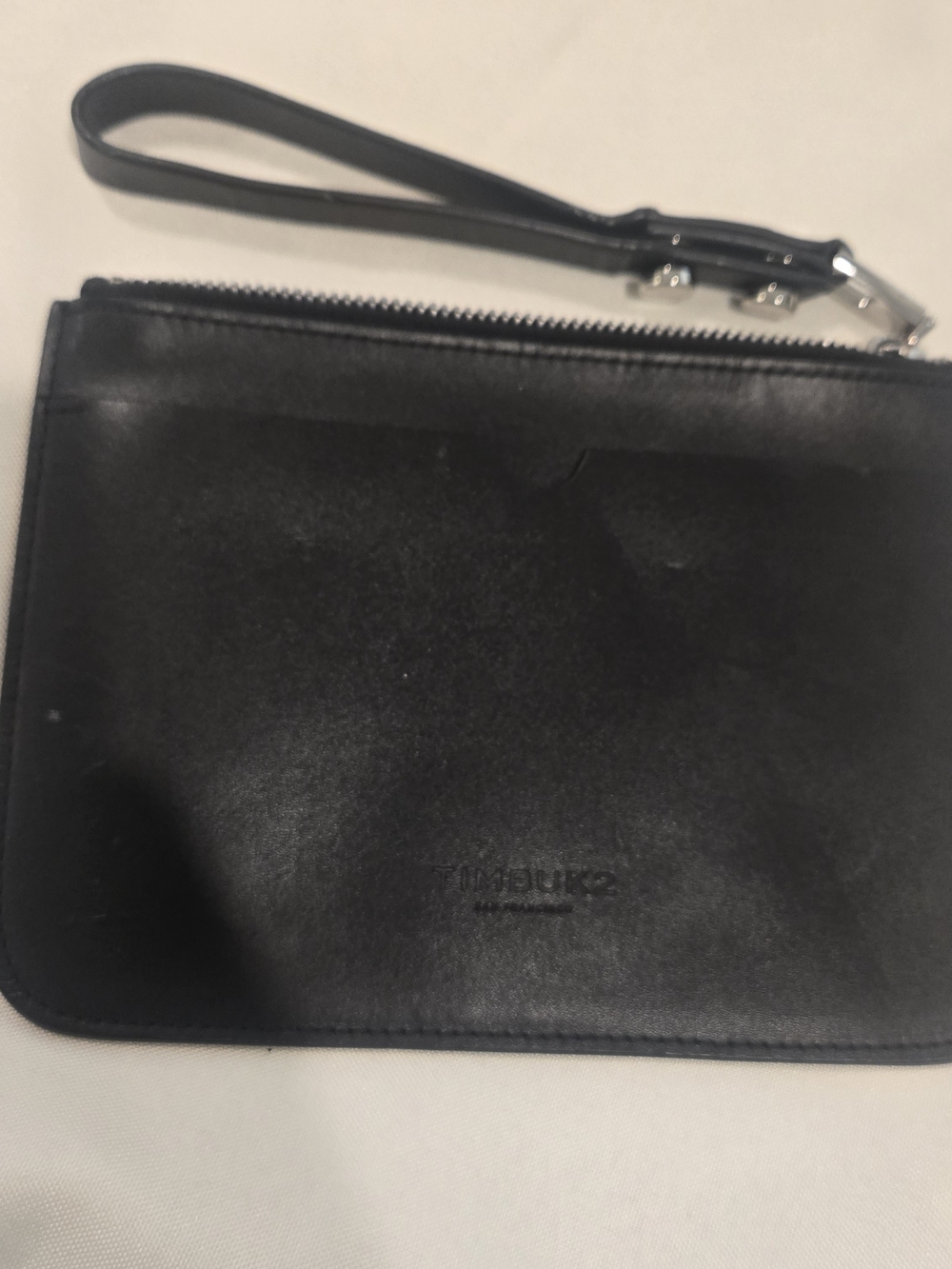 Timbuk2 Black Leather Wristlet Pouch
